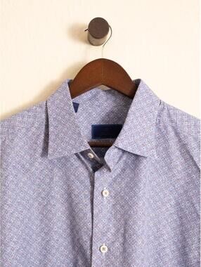 David Donahue Floral Print Dress Shirt